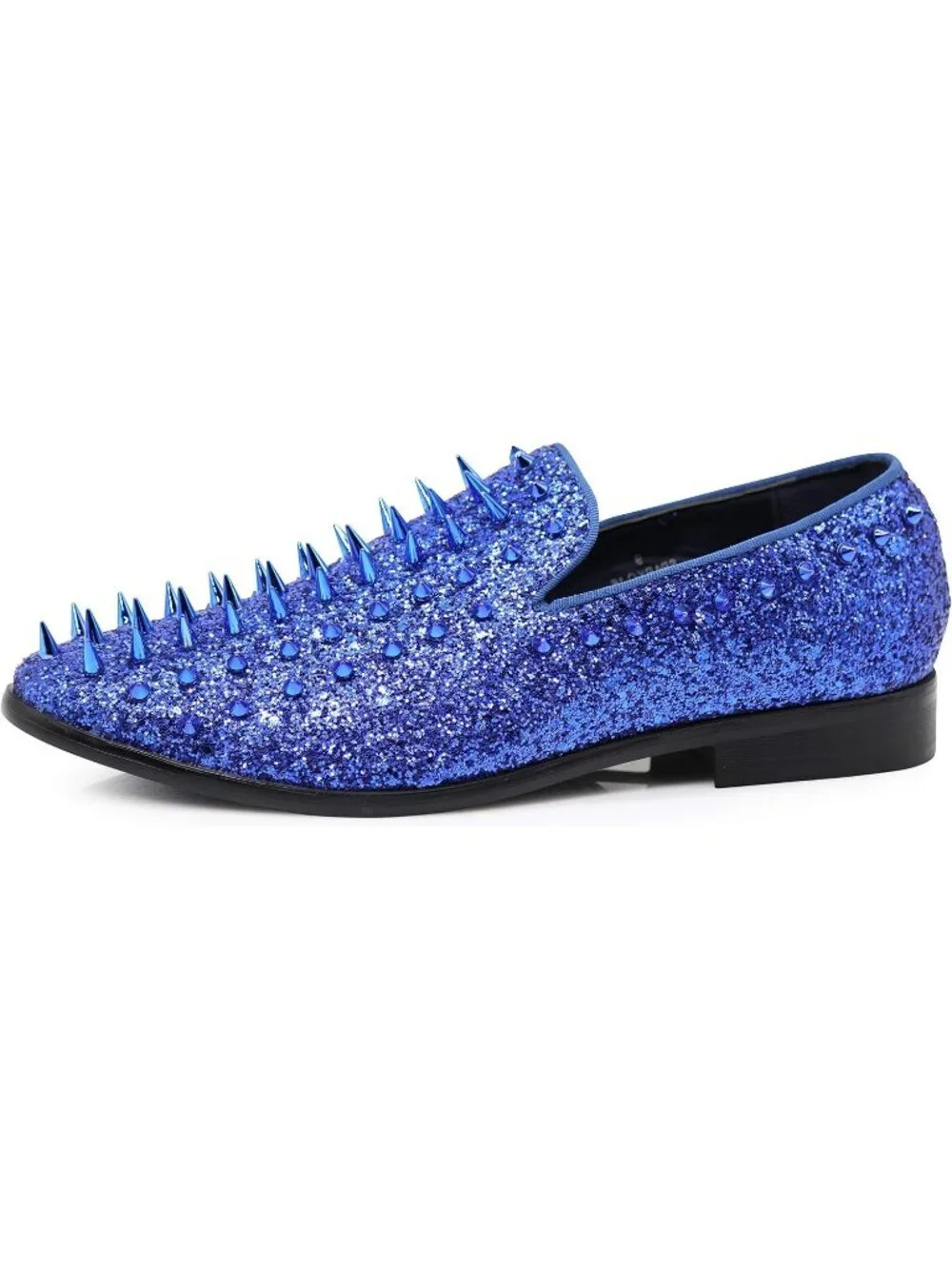 Enzo Romeo Men's Royal Blue Rubber Sole Vintage Loafers Slip On Classic Shoes